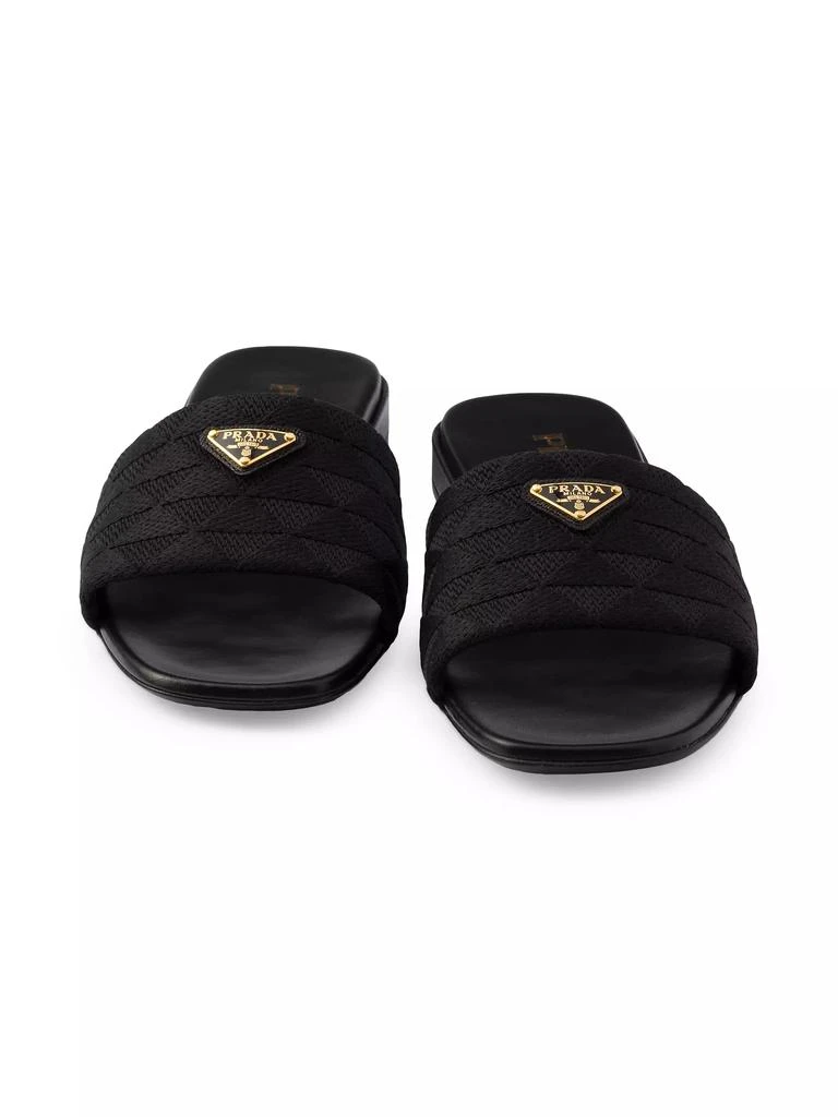 Prada Embroidered Fabric Slides 4
