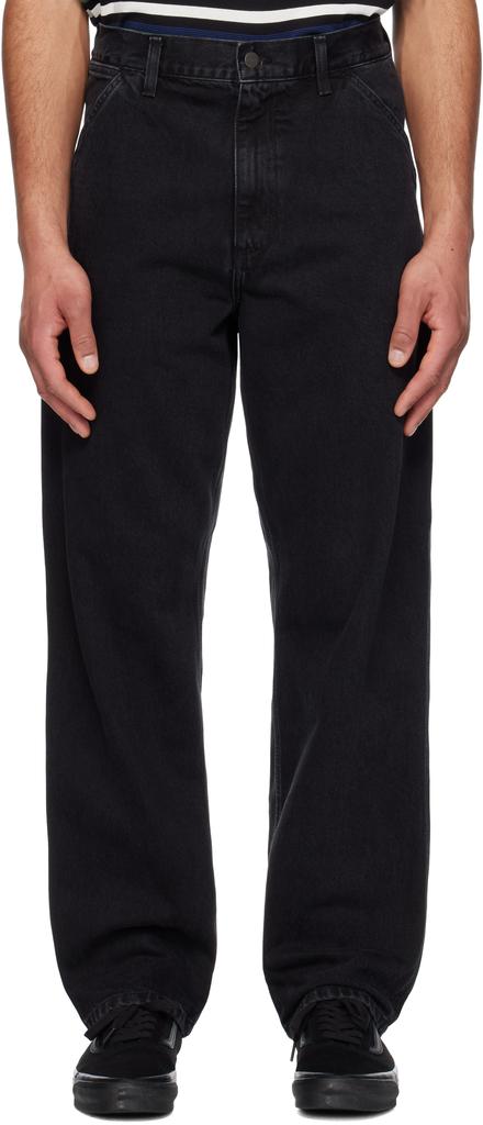 Carhartt WIP Black Single Knee Jeans