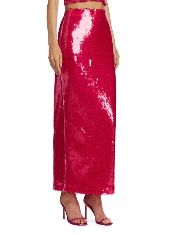 LAPOINTE Sequined Midi Pencil Skirt 3