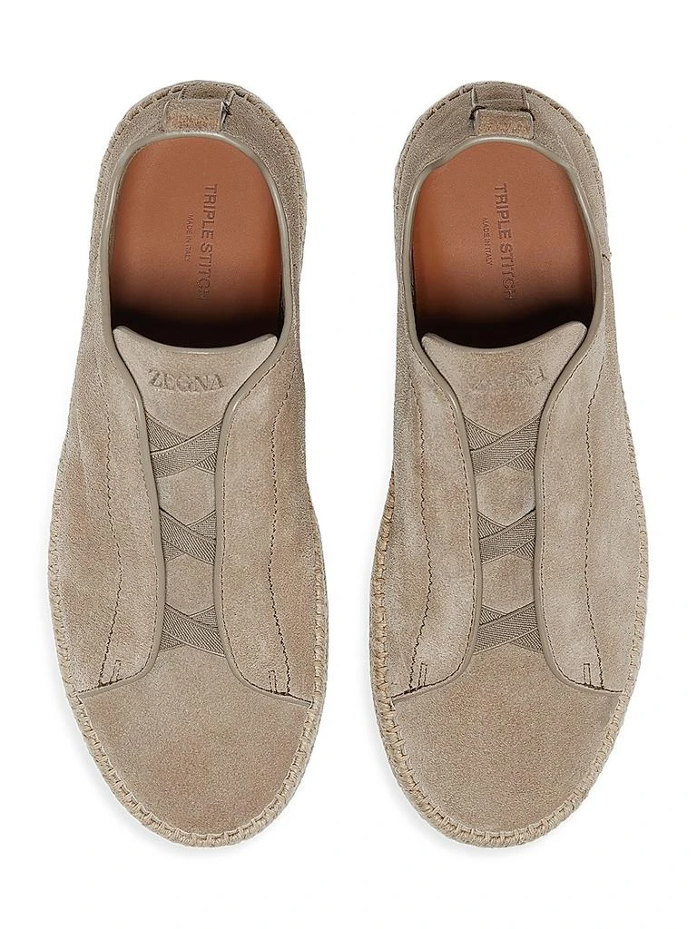 Zegna Suede Triple Stitch Espadrilles 4