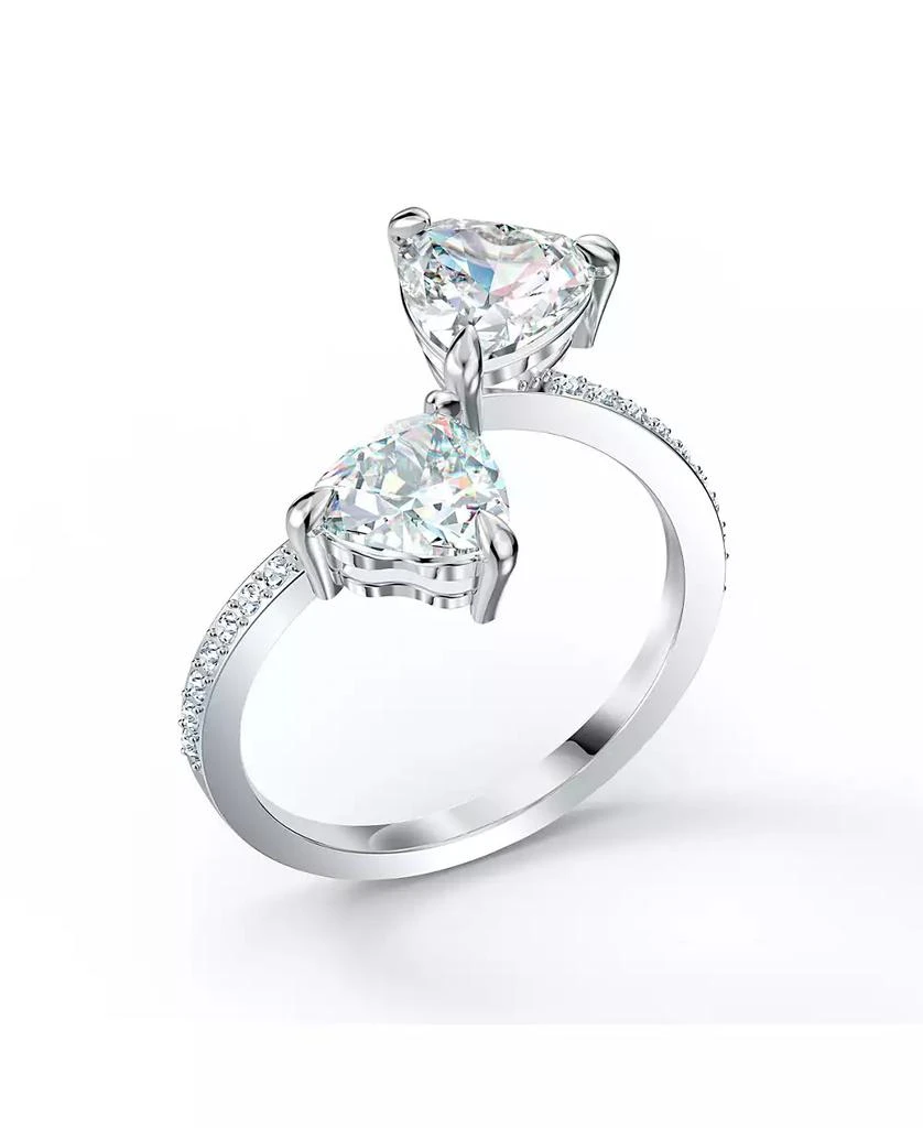 Swarovski Attract Soul Heart Rhodium Plated Ring 3