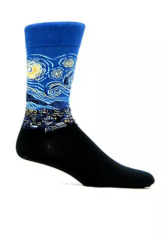 Hot Sox Sox Starry Night Crew Socks   Single Pair