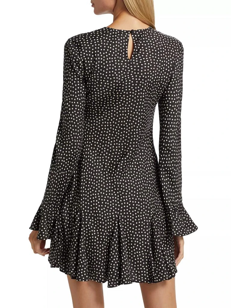 DÔEN Sansa Silk-Blend Polka Dot Dress 5