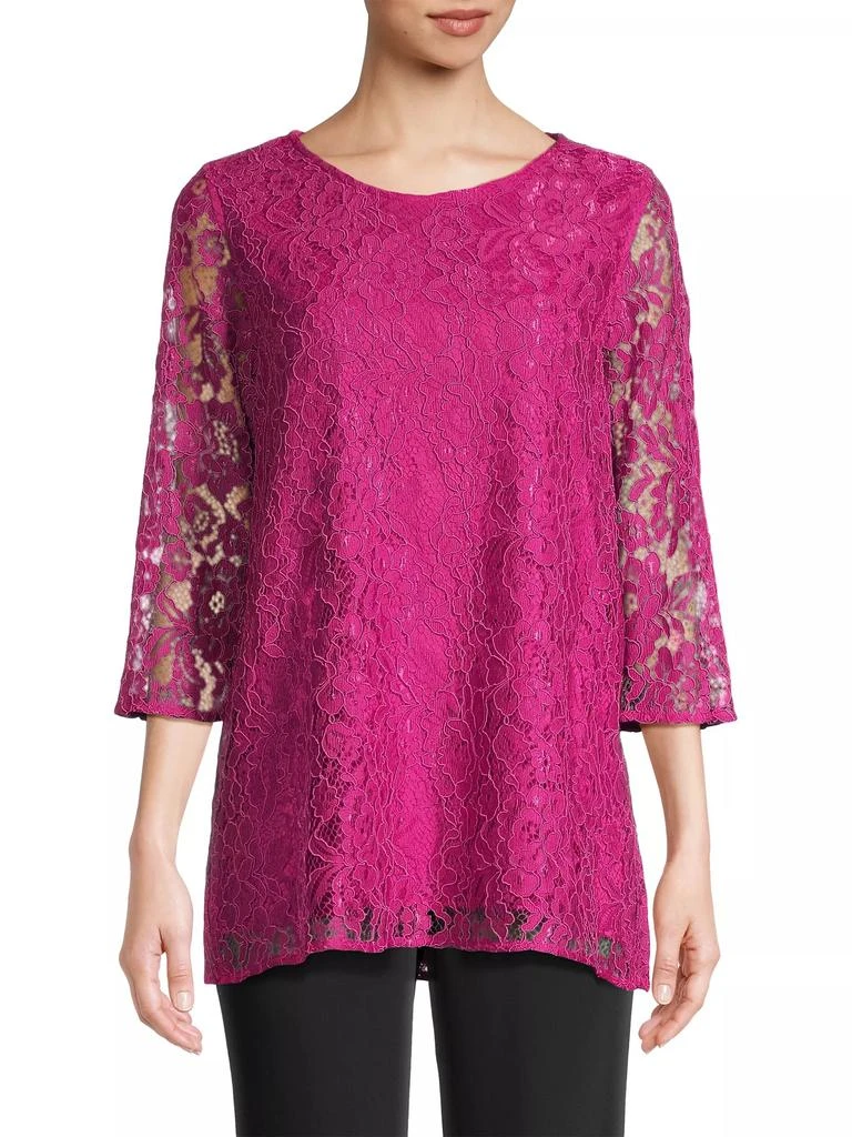 Caroline Rose Floral Lace Tunic Top 3