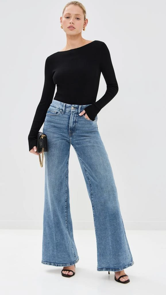 Good American Good Waist Palazzo Jeans 4