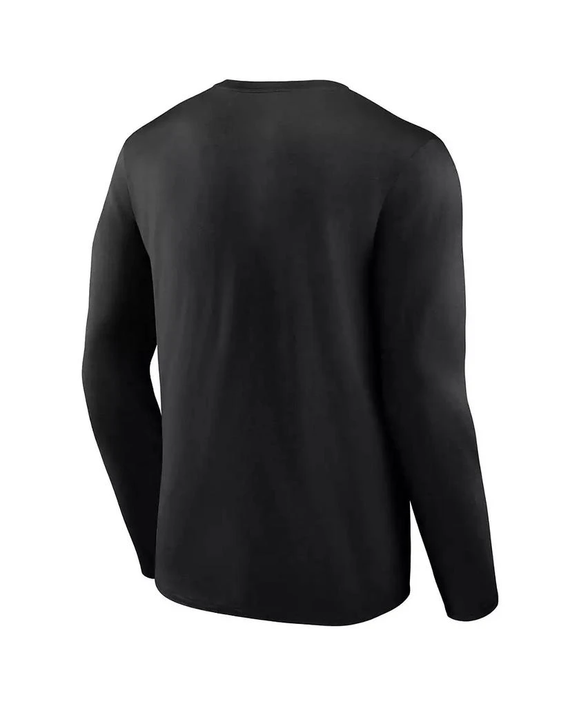 Fanatics Men's Black Northwestern Wildcats Distressed Arch Over Logo Long Sleeve T-shirt 3