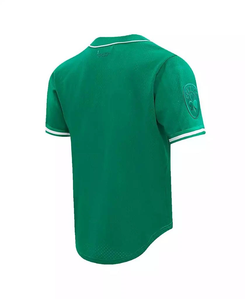 Pro Standard Men's Jayson Tatum Kelly Green Boston Celtics Triple Tonal Mesh Button-Up Top 2