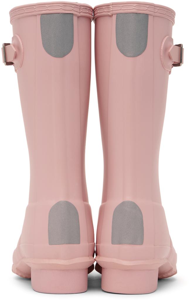 Hunter Kids Pink Original Big Kids Rain Boots