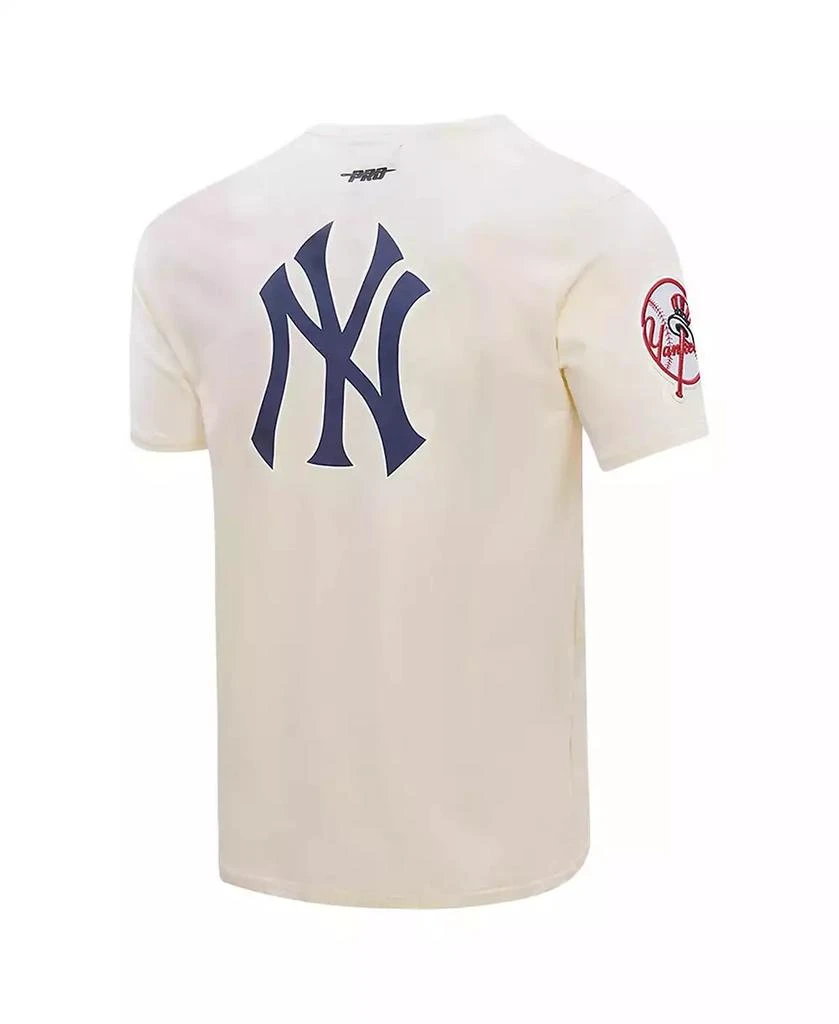 Pro Standard Men's Cream New York Yankees Club Member Badge T-Shirt 2