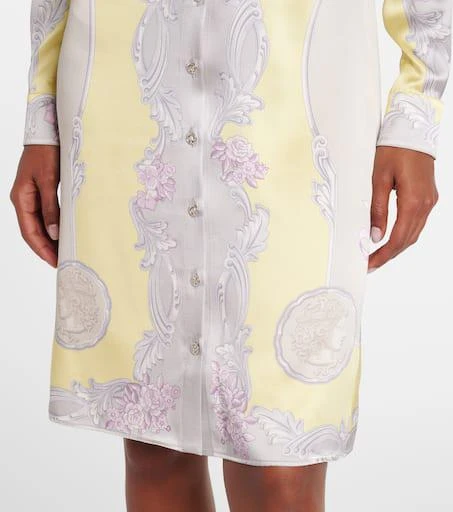 Versace Medusa Cameo silk twill shirt dress 5