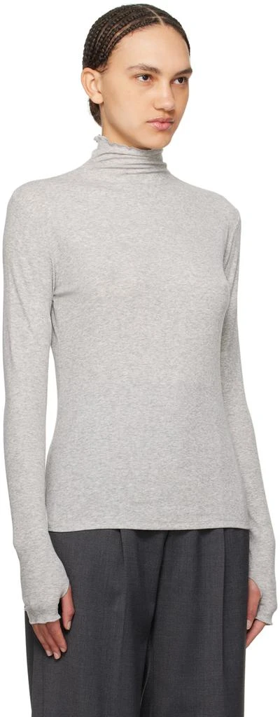 Filippa K Gray Mock Neck Sweater 2