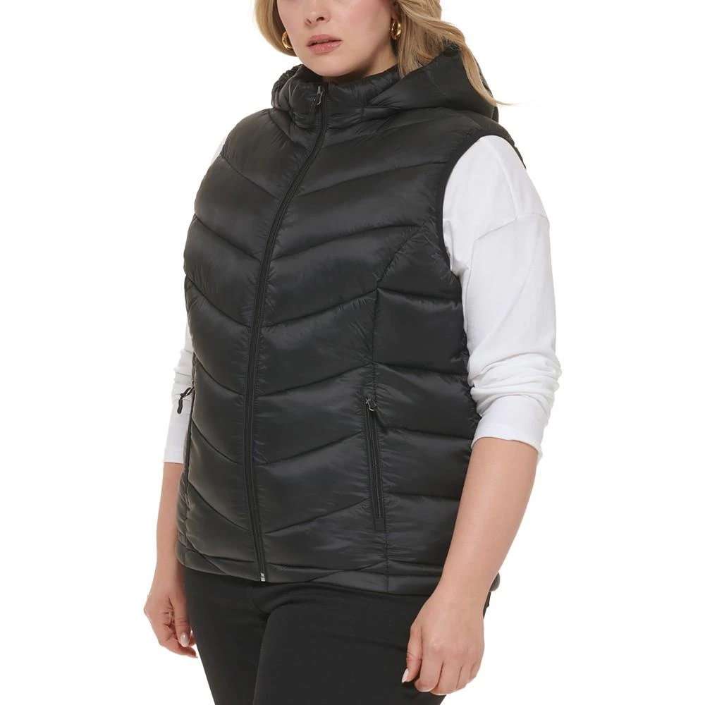 Charter Club Women's Plus Size Packable Hooded Puffer Vest, Created for Macy's 3