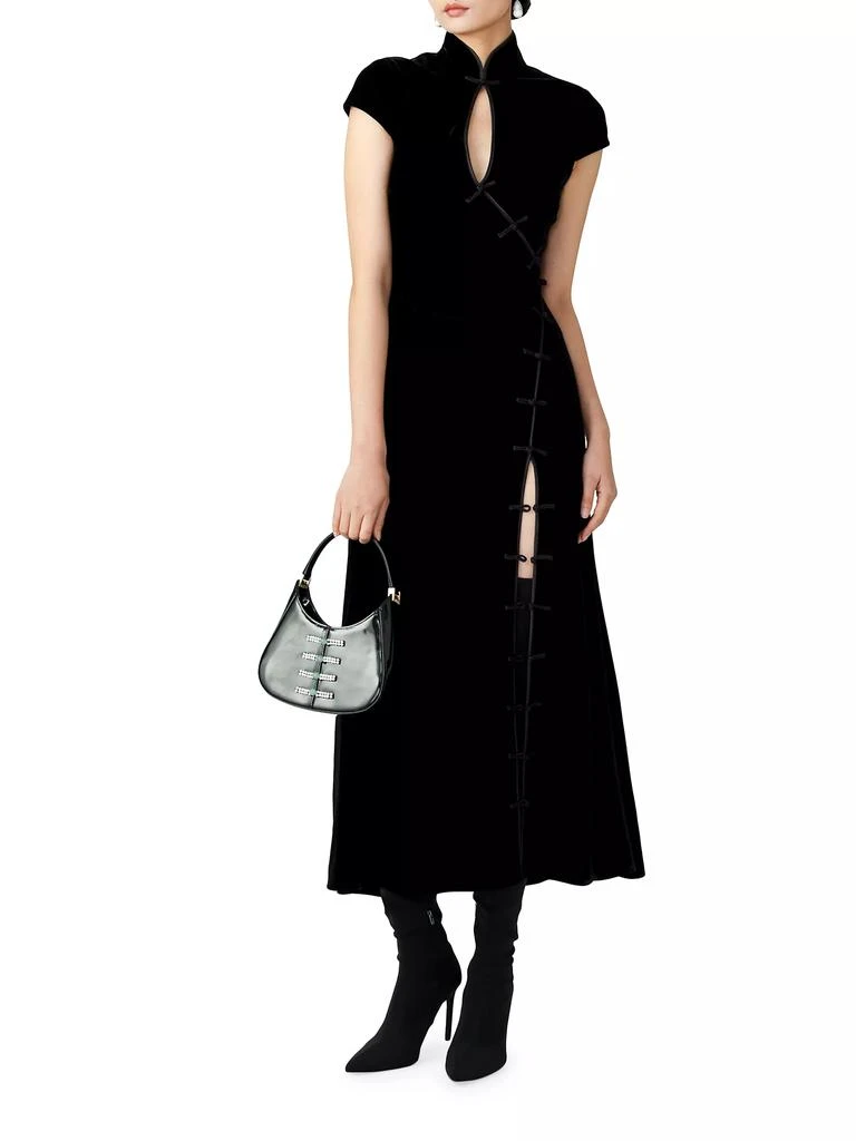 SAU LEE Vanessa Velvet Keyhole Maxi Dress 2