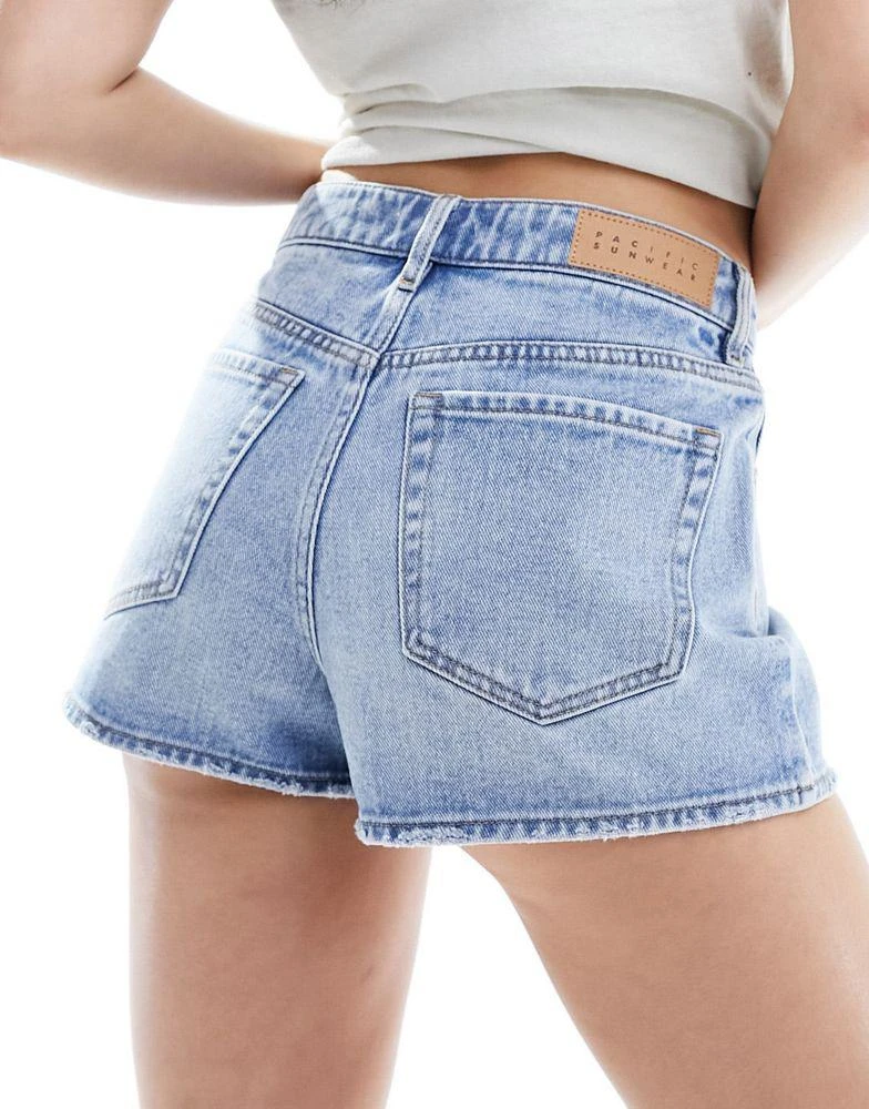 PacSun PacSun high rise festival denim shorts in medium indigo 2