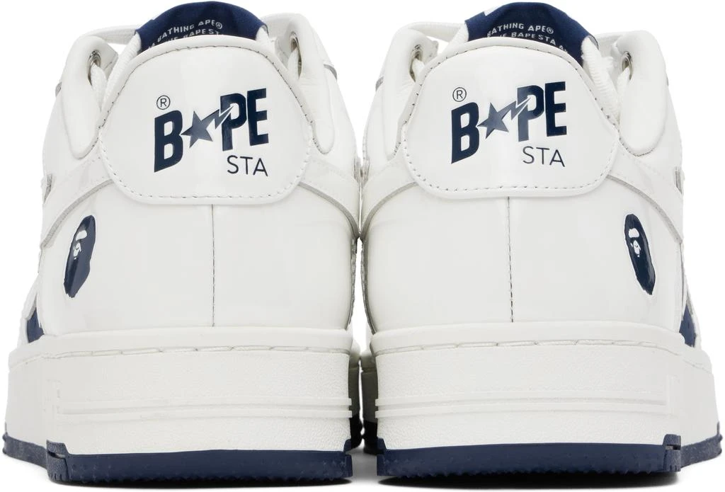 Bape White & Navy BAPE STA #6 Sneakers 2