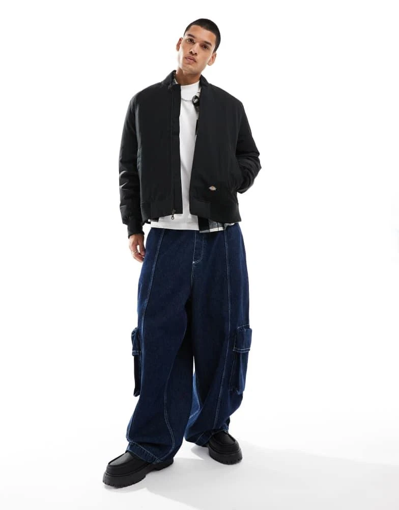 DICKIES Dickies plains premium bomber jacket in black 4