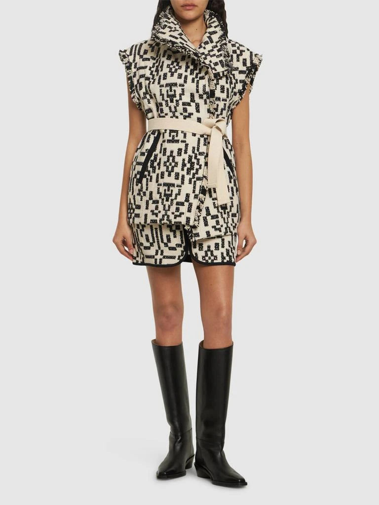 MARANT ETOILE Faith Frayed Cotton Blend Jacket 1