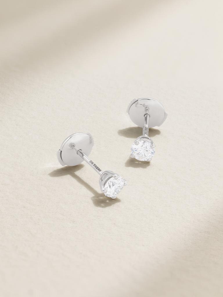 De Beers Db Classic 铂金钻石耳钉