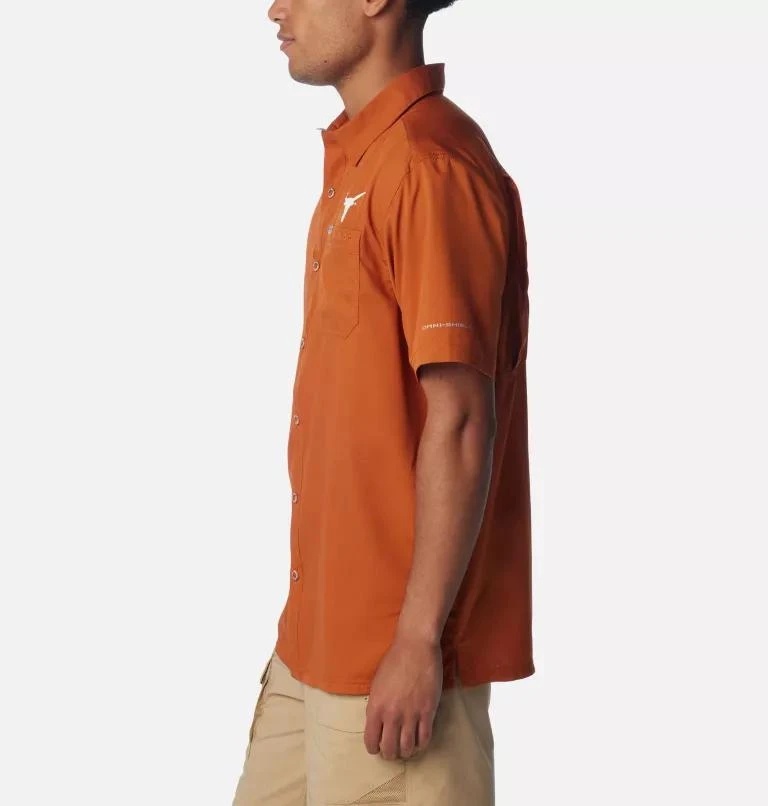Columbia Columbia Men's Collegiate PFG Slack Tide  Camp Shirt - Texas- 3