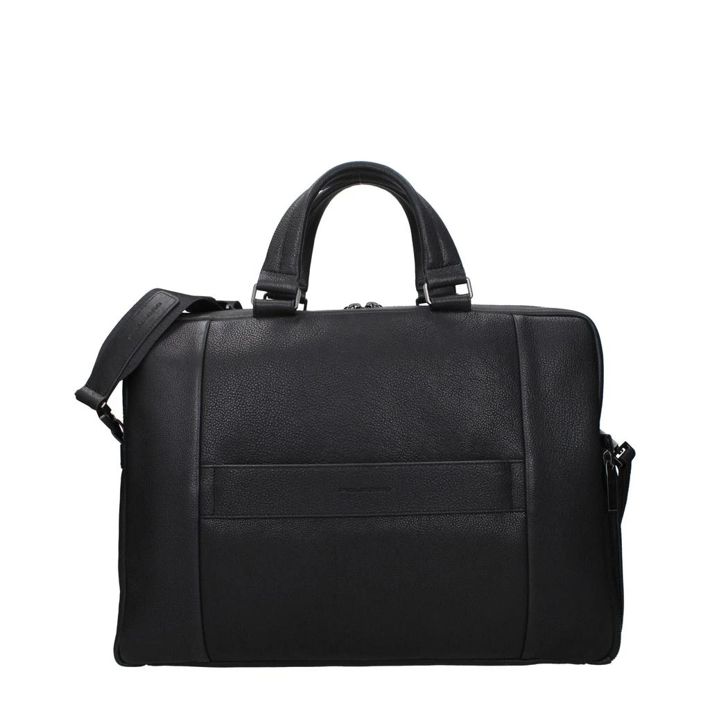 PIQUADRO Piquadro Black Leather Business And Laptop Bags 3