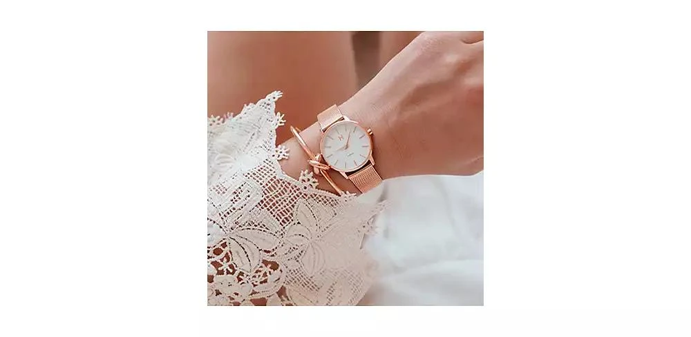 MVMT Women's Avenue Rose Gold-Tone Mesh Bracelet Watch 4