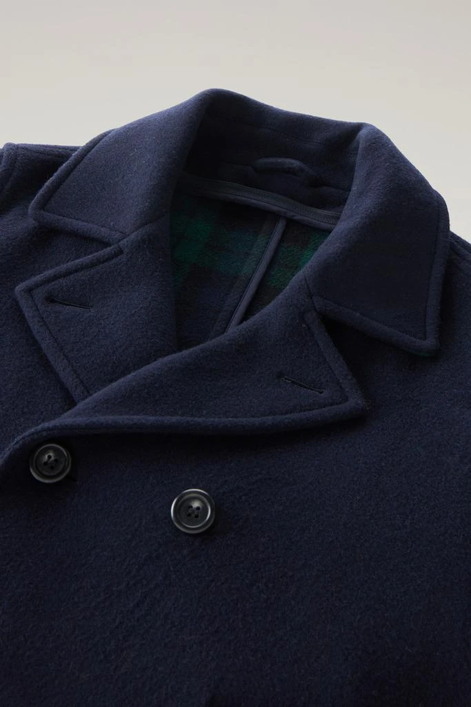 Woolrich 2-in-1 Peacoat in Recycled Italian Wool Blend - Men - Blue 7