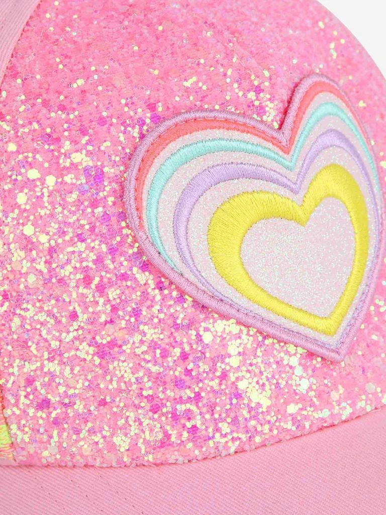 Billieblush Billieblush Girls Glitter Heart Cap in Pink 3