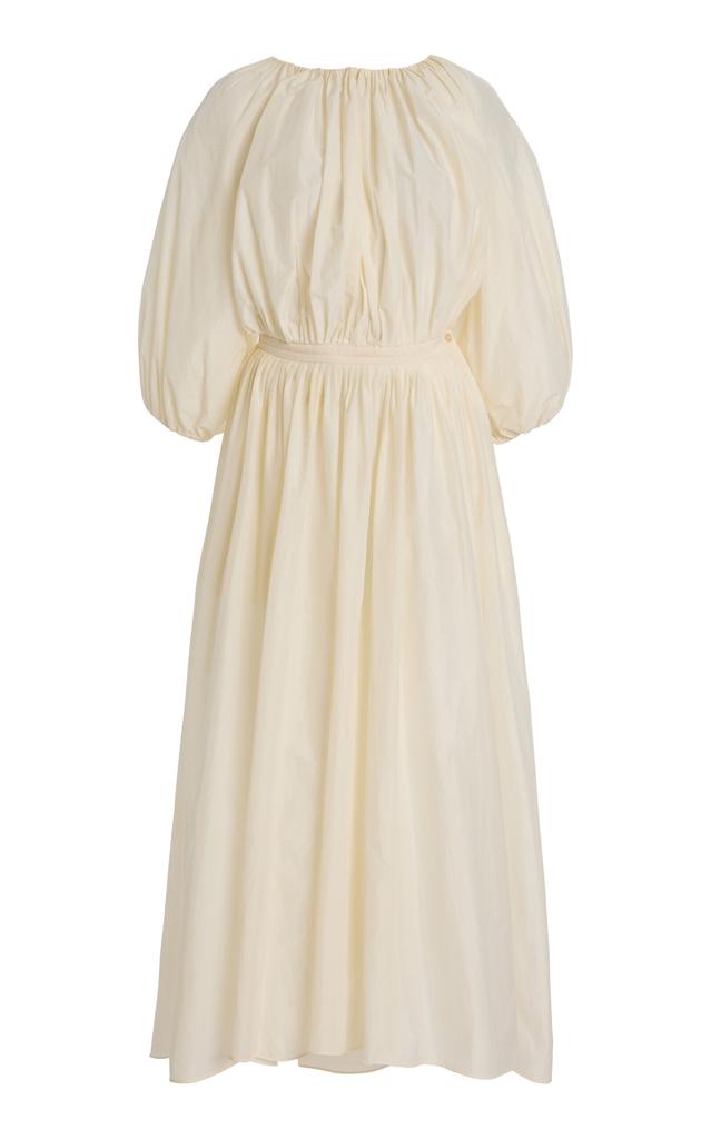 PHILOSOPHY di LORENZO SERAFINI Philosophy di Lorenzo Serafini - Gathered Poplin Maxi Dress - Ivory - IT 40 - Moda Operandi
