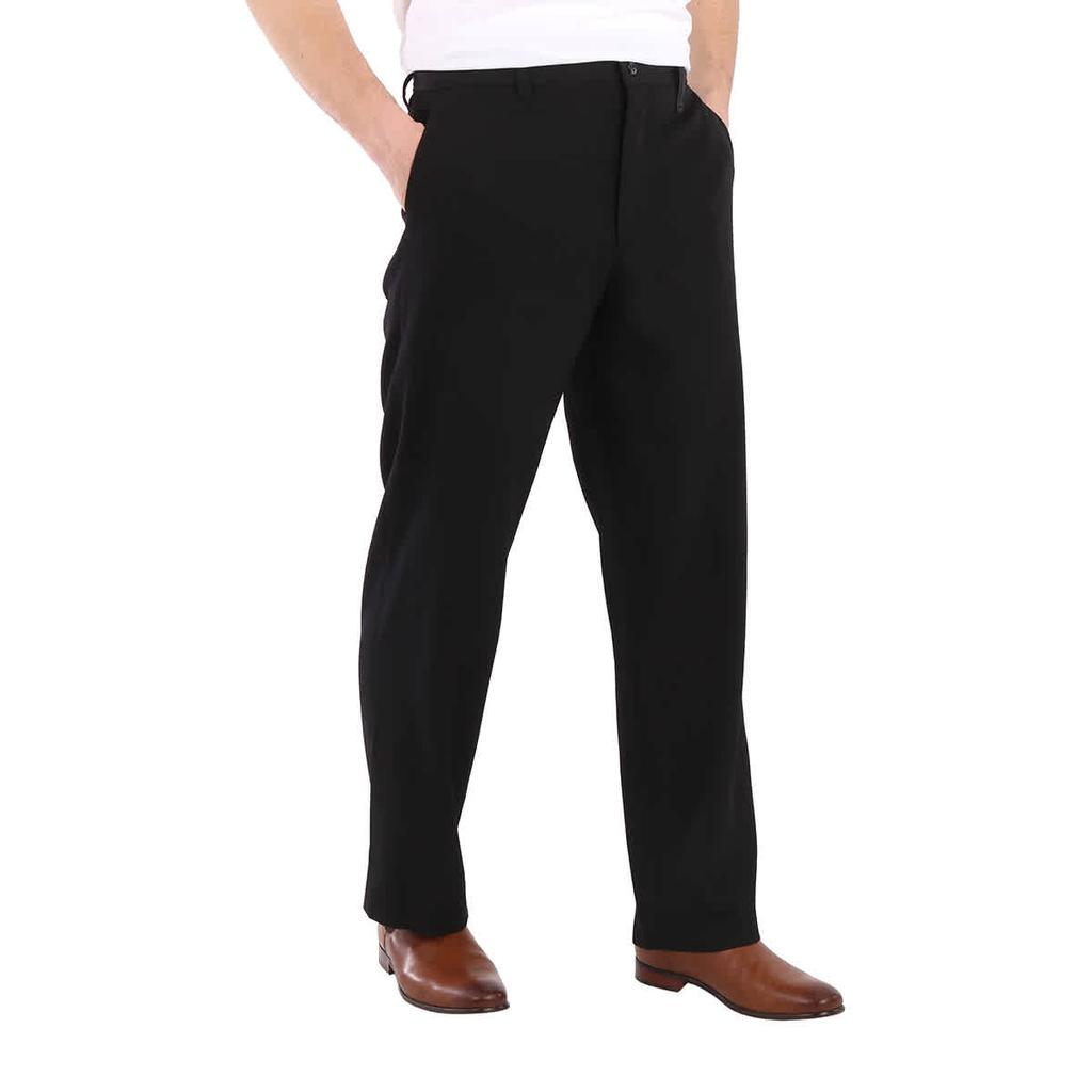 Shop Black Wool Cut-out Wide-leg Trousers on Sale at Shop Black Wool Cut-out Wide-leg Trousers on Sale at