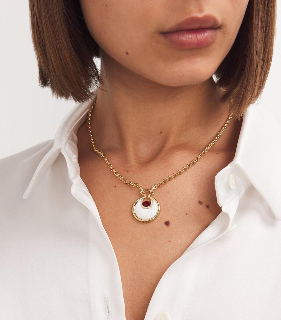 L'ATELIER NAWBAR Yellow Gold, Diamond and Onyx Circus Lot N*91 Necklace