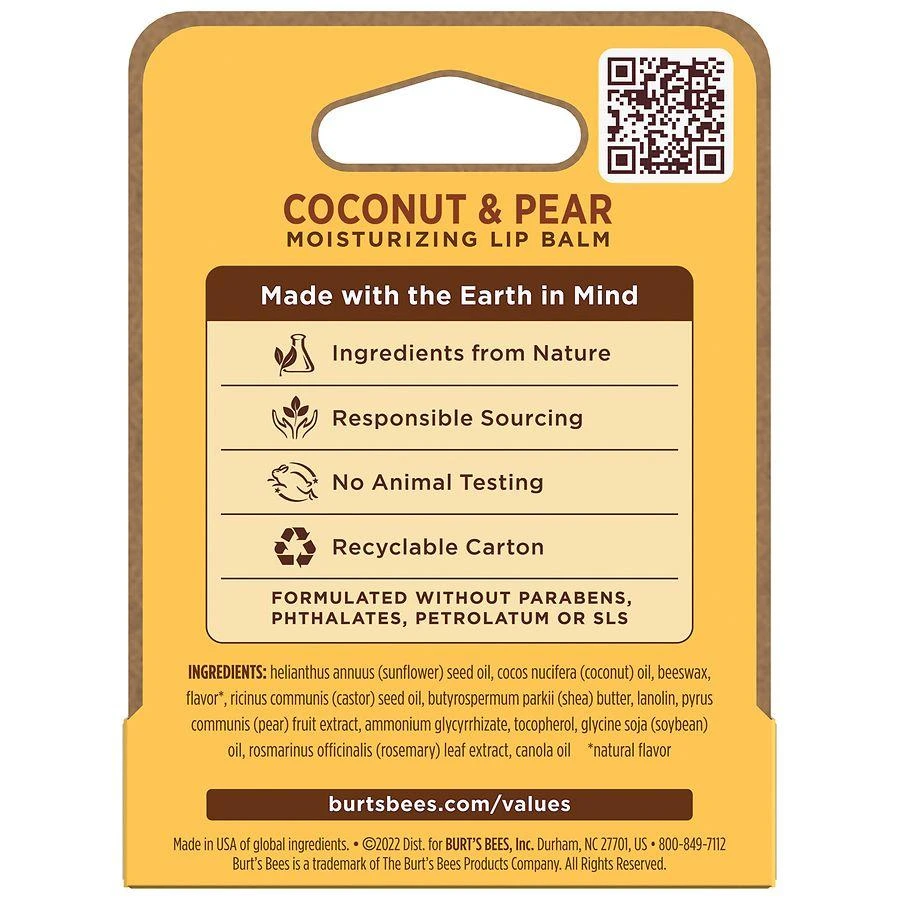 Burt's Bees Coconut & Pear Moisturizing Lip Balm Coconut and Pear 7