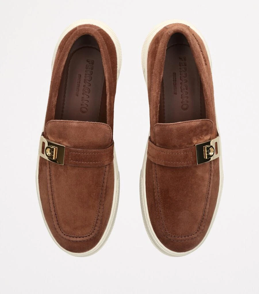 Salvatore Ferragamo Suede Brad Slip-On Sneakers 4