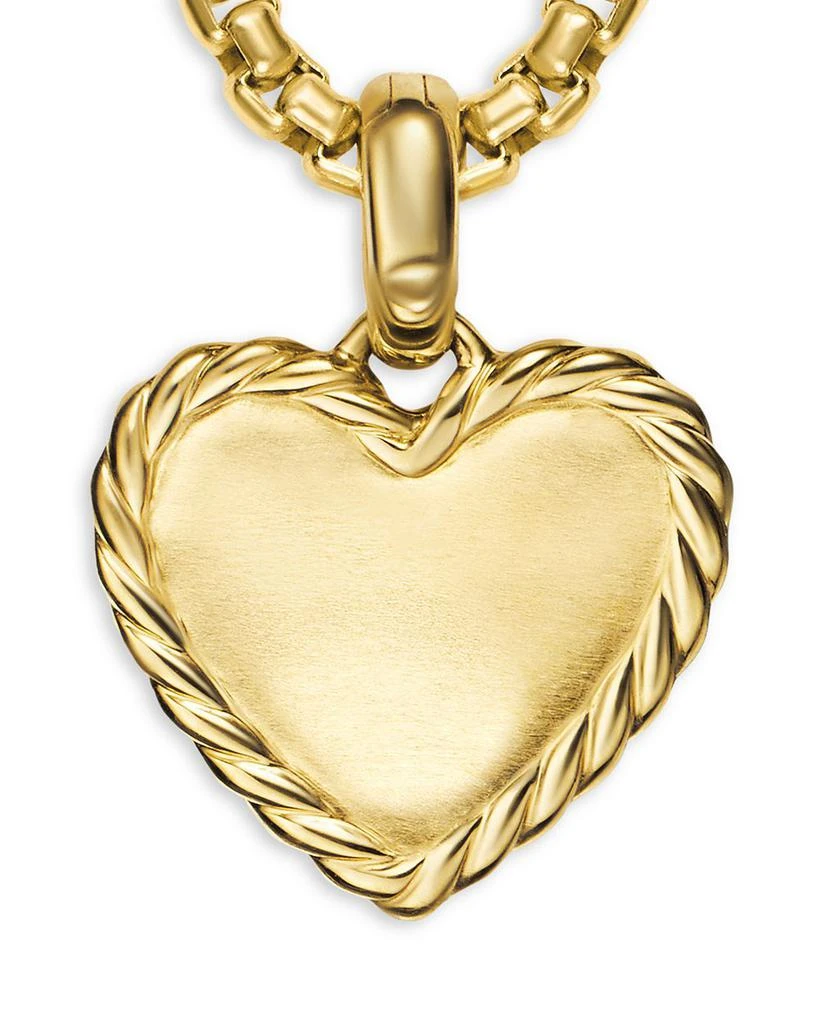 David Yurman Pavé Heart Amulet in 18K Yellow Gold with Diamonds, 15.6mm 4