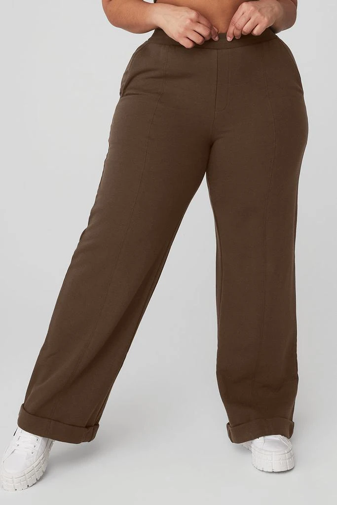 Alo High-Waist Trouser Wide Leg Pant - Espresso 5
