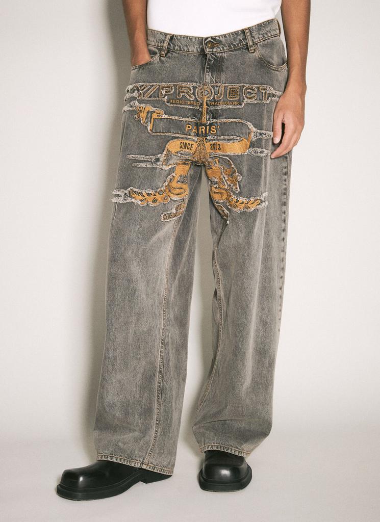 Y/Project Brown Draped Cuff Jeans - Pants - Compare Prices