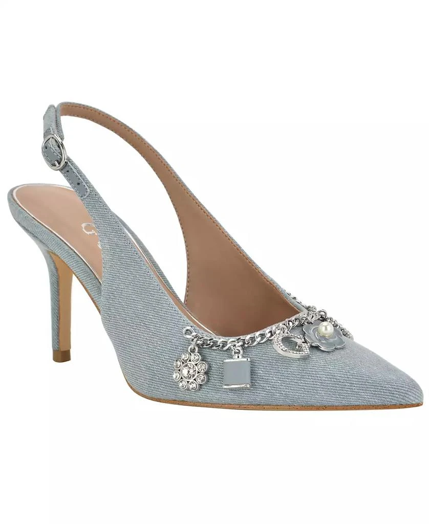 GUESS Women's Naska Charms Slingback Pumps 1