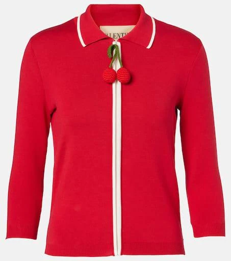 Valentino Ribbed-knit cotton cardigan 1