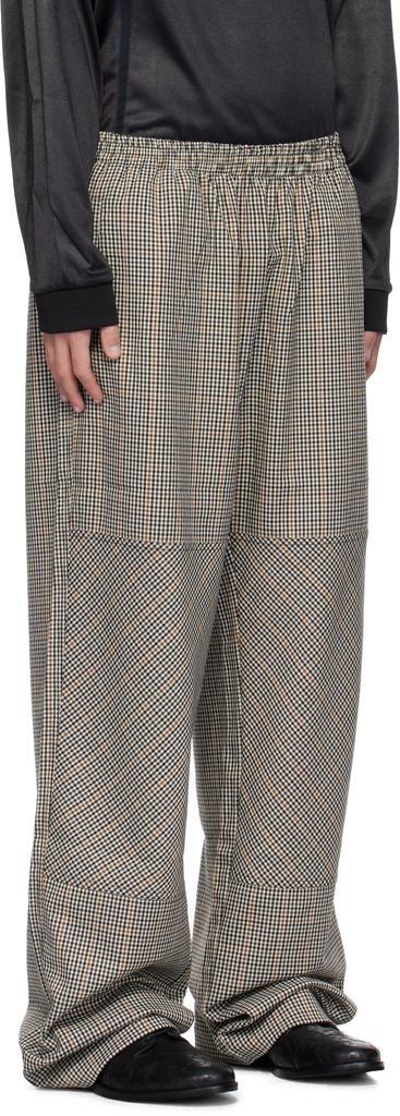 Umbro Beige & Black Club Check Trousers
