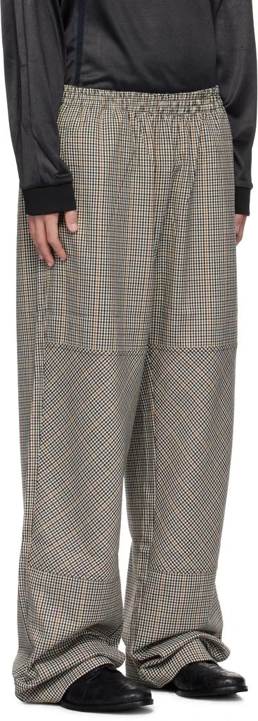 Umbro Beige & Black Club Check Trousers 2