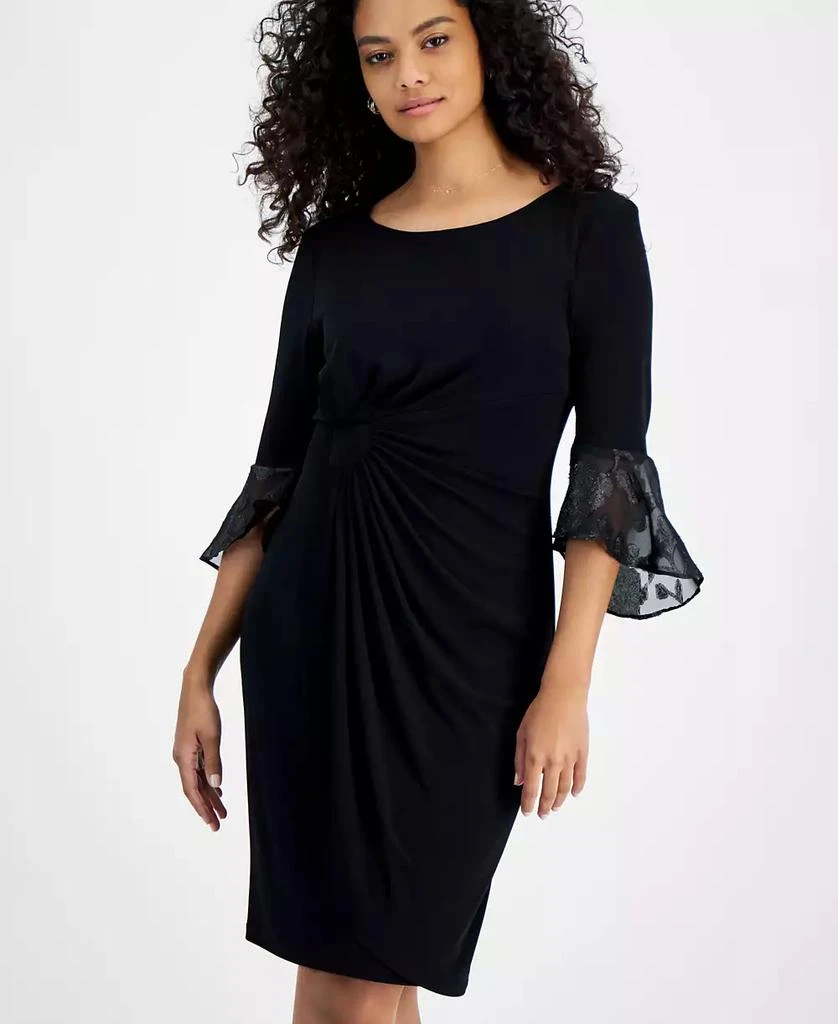 Connected Petite Faux-Wrap Sheath Dress 3