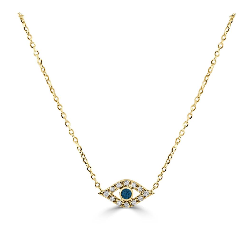 Sabrina Designs 14k Gold & Diamond Evil Eye Necklace