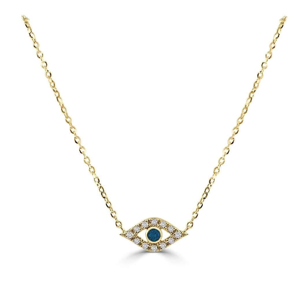 Sabrina Designs 14k Gold & Diamond Evil Eye Necklace 2