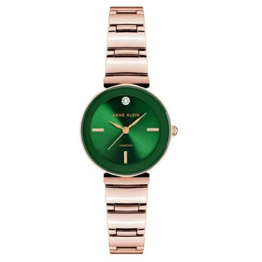 Anne Klein Women
s Accented Green Round 28mm