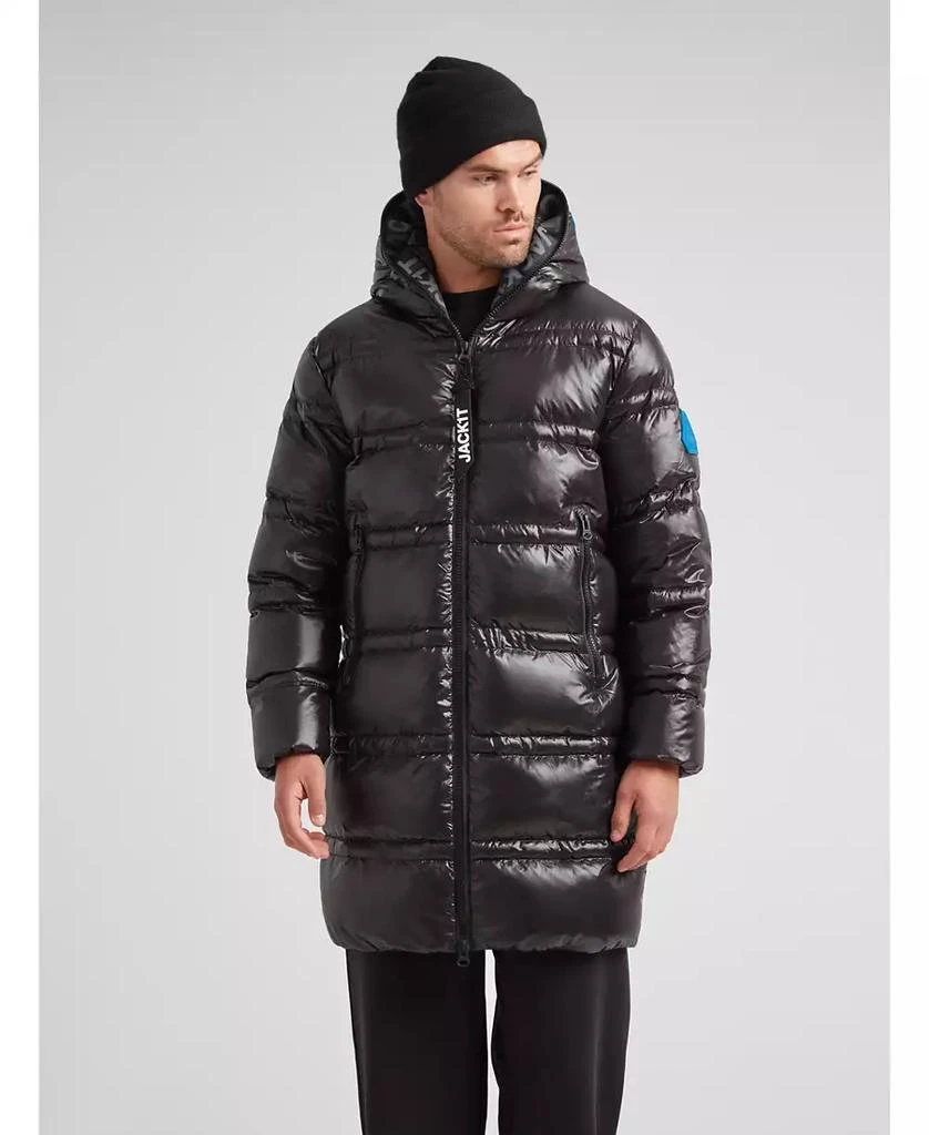 Jack1t Men's R4D Tramline Hooded Long Puffer Coat