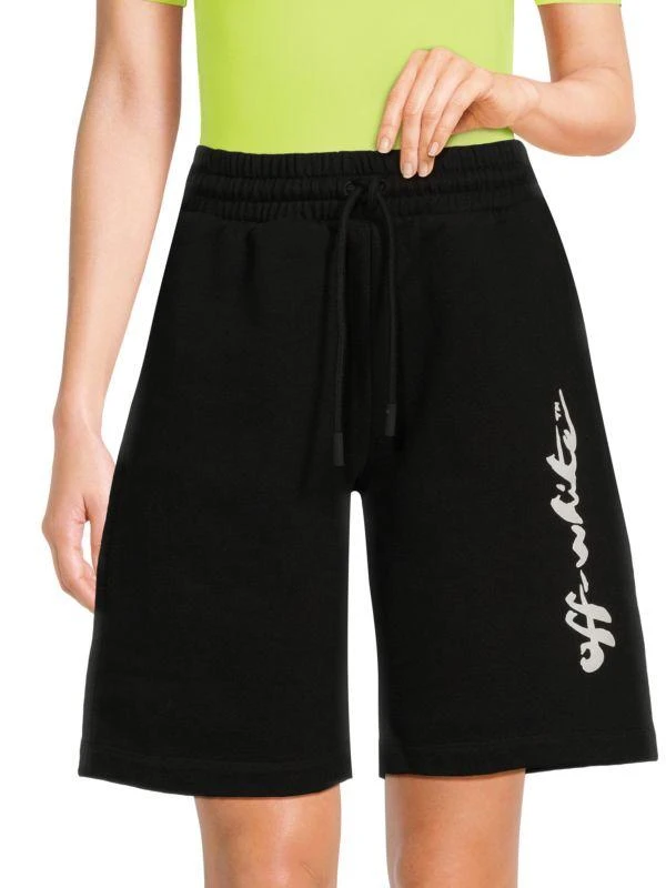 Off-White Logo Cotton Sweatshorts 1