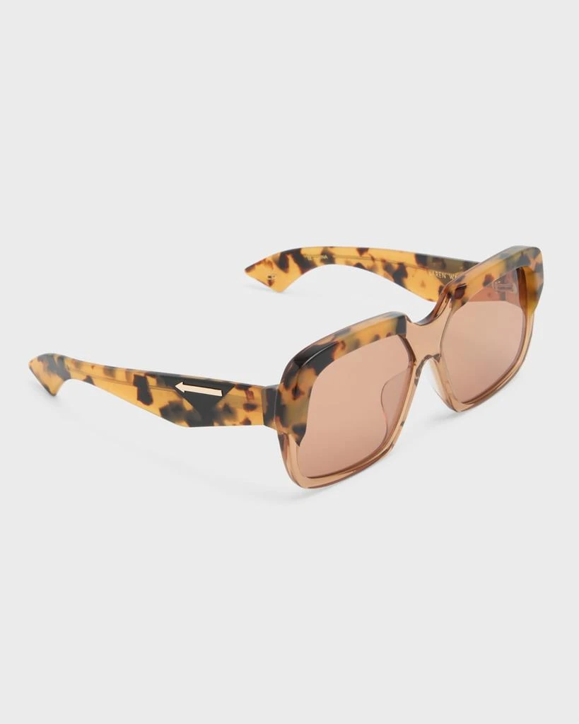 KAREN WALKER Beveled Two-Tone Acetate Square Sunglasses 1