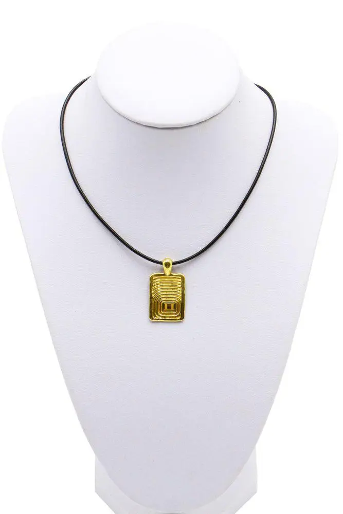 ELLERY Ellery Zodiac Rectangular Pendant Necklace