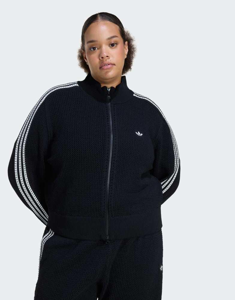 Adidas adidas Originals Knitted crochet firebird track top in