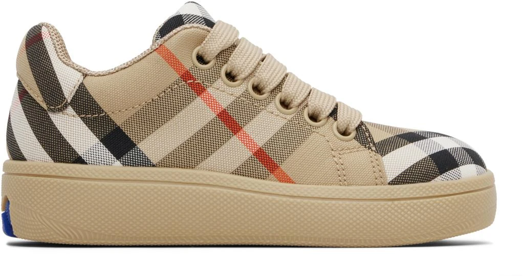 Burberry Kids Beige Check Sneakers