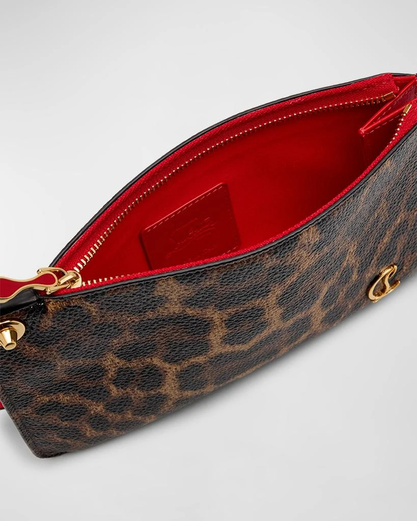 Christian Louboutin Leopard-Print Leather Pouch Bag 3
